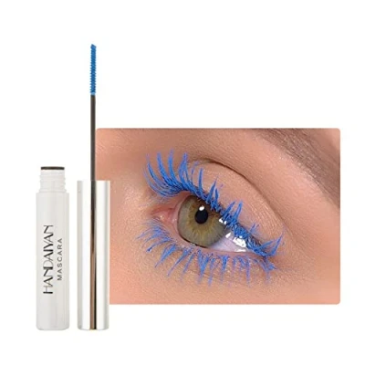 Image of Allbestaye 4D Fiber Mascara Colorful Waterproof Fine Brush Green Black White Eyelash Long lasting Makeup Thick