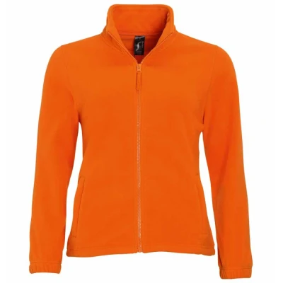 Image of SOLS Womens/Ladies North Full Zip Fleece Jacket (Orange) Size 2XL