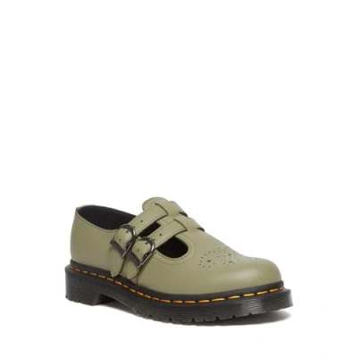 Image of Dr. Martens Women&#039;s 8065 Mary Jane Flat, Muted Olive, 4 UK