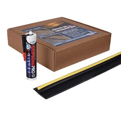 Image of Stormguard 04SR9632515BL Heavy Duty Garage Floor Threshold 2515MM Draught EXCLUDER, Black