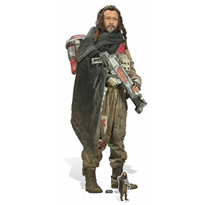 Image of Star Cutouts Ltd Official Wars Rogue One Baze Malbus Jiang Wen Cardboard Cutout, 180 x 77 cm