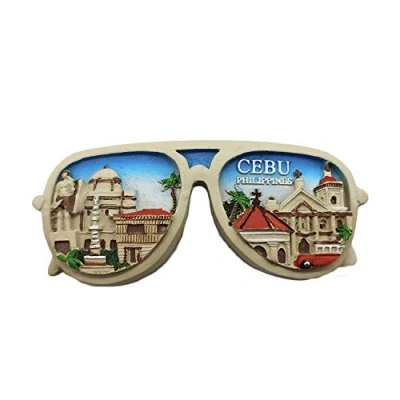 Image of Cebu Philippines 3D Glasses Refrigerator Magnet Travel Sticker Souvenirs,Home &amp; Kitchen Decoration Fridge from China
