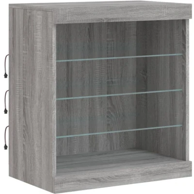 Image of vidaXL Sideboard with LED Lights Grey Sonoma 60.5x37x67 cm
