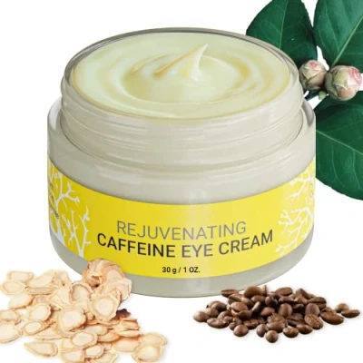 Image of Doppeltree Caffeine Under Eye Cream Anti Aging for Men and Women, Reduce Wrinkles, Puffy Eyes Dark Circles Brightening &amp; Firming, Minimize Bags Made in USA