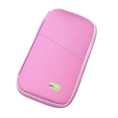Image of Travel Passport Holder Wallet, Family Document Cover Case, Lightweight Portable Organizer for Women Men ID Card, Credit Cards, Flight Tickets, Money, Coins
