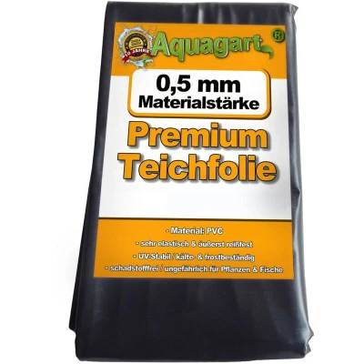 Image of PVC Pond Liner 6 m x 0.5 mm Black Foil for the Garden