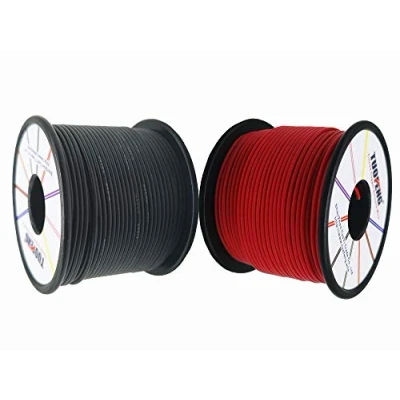 Image of TUOFENG 20 AWG Electrical wire [60 Meter Black And 60 Red Wire] Flexible Silicone 0.52mm² Stranded Cable Spool of Tinned copper