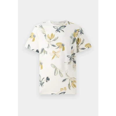 Image of Jack &amp; Jones Premium Jorvarenna TEE CREW NECK Print Tshirt, Men&#039;s, Size: Medium, Cloud dancer
