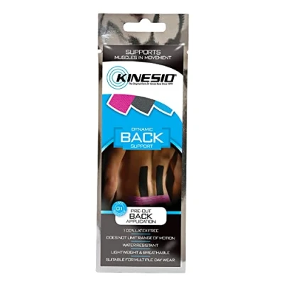 Image of Kinesio Pre cut Back Tape 1 Application