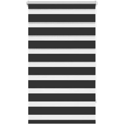 Image of vidaXL Zebra Blind 70 x 120 cm Black