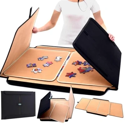 Image of Jaques of London Premium Jigsaw Board 1000pc Puzzle Mat Boards and Secure Storage Saver Portable Since 1795