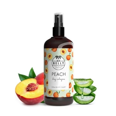 Image of Belly Peach Blossom Dog Spray for Smelly Dogs Natural Perfume &amp; Deodorant Spray, Long Lasting Smell Eliminator Cologne Freshens Coat, Neutralize Odors, Vegan Formula Daily Use, 250ml