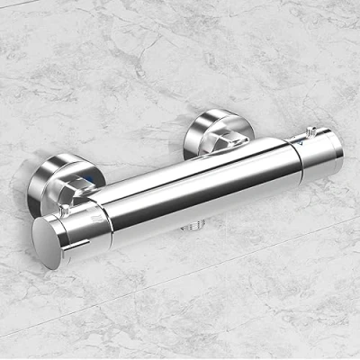 Image of Hanstore Upgrade Thermostatic Shower Mixer ​Bar Round Wall Mounted Bath ​Shower Valve Anti Scald Tap Hot Cold Water Intelligent Constant Temperature Chrome Finished (Wall Mounted)