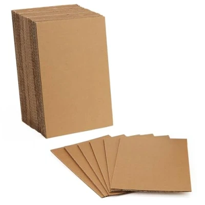 Image of MUKCHAP 40 Pack A4 Corrugated Cardboard Sheets, 297 x 210 3mm Sheets Pad for Packaging, Shipping