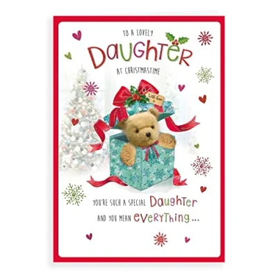 Image of Regal Publishing Cute Christmas Card Daughter 9 x 6 inches