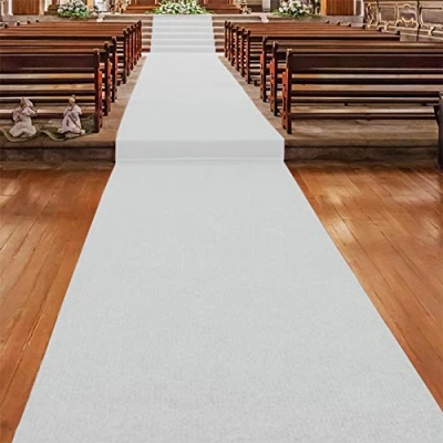 Image of Aisle Runner Carpet, Wedding Runner, Mat, Premium Exhibition VIP Event Flame Retardant (100 x 300 cm, White 110)
