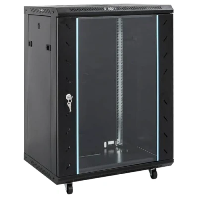 Image of vidaXL 15U Network Cabinet 19&quot; IP20 Rack Cold Rolled Steel Lockable 53x40x80cm