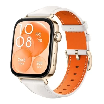 Image of HUAWEI WATCH FIT 3, Bluetooth Calls, GPS Smartwatch,iOS &amp; Android, 1.82′′AMOLED Display,Up to 10 Days Battery Life,Comprehensive Health&amp;Fitness Management,White Leather [Amazon Exclusive]