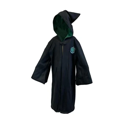 Image of Groovy Uk Harry Potter Slytherin Kids Replica Gown, Large, Black/Green
