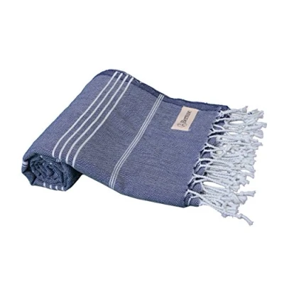 Image of Bersuse 100% Cotton Anatolia Turkish Towel Dark Blue