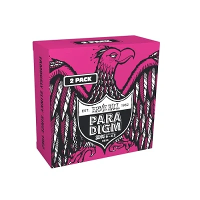 Image of Ernie Ball Super Slinky Paradigm Electric Guitar Strings 2 Pack 9 42 Gauge