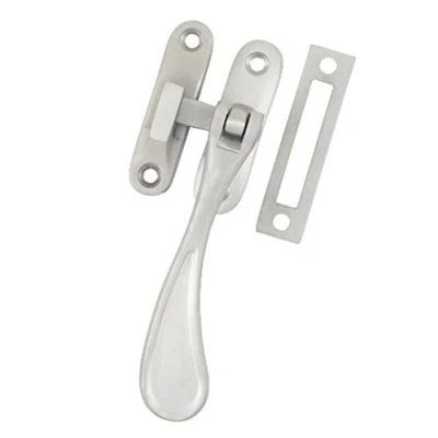 Image of Carlisle Brass Victorian Spoon End Window Casement Fastener Handle Non handed for Wooden/Timber Windows (Satin Chrome)