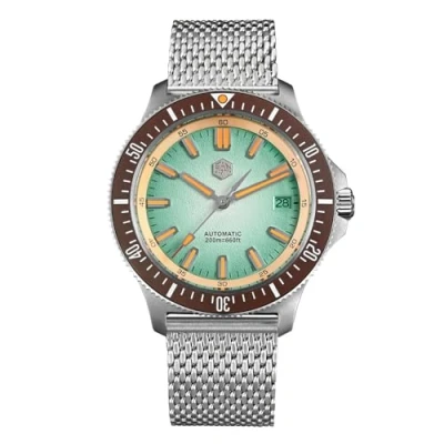 Image of San Martin SN0118G Stainless Steel Diving Watch NH35 Automatic Mechanical Fashion Waterproof Men Wristwatches, V 6, Modern