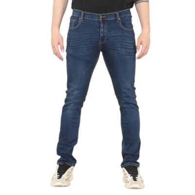 Image of MYT Mens Skinny Fit Jeans Stretch Denim in Dark Blue Size 40 Regular
