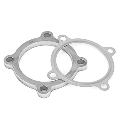 Image of Aramox T4 Turbo Discharge Flange, 3in 4 Bolt Stainless Steel Exhaust Downpipe Flange Gasket Fit for Garrett&#039;s Series T3 T3/T4 GT30 GT30/GT35
