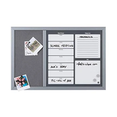 Image of Bi Office e mail Messages and Weekly Planner Board Felt 60 x 40 cm Grey