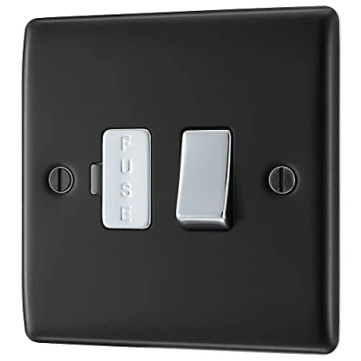 Image of BG Electrical Fused Light Switch, Matt Black