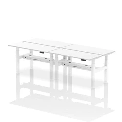Image of Air B2B 1400x600mm Height Adjustable 4P Bench Desk CP White/White