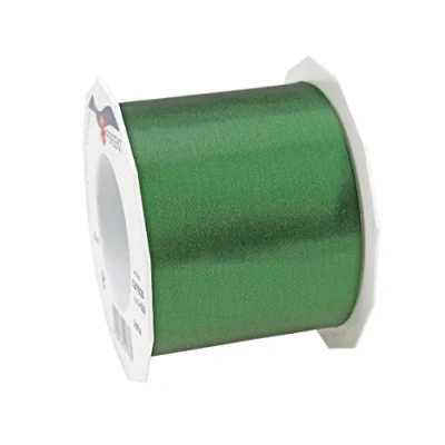 Image of Präsent Adria Satin Ribbon Dark Green 72 mm Width, 25 m Length