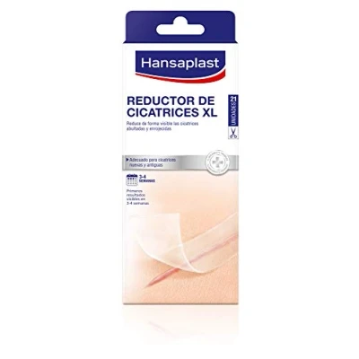 Image of Hansaplast XL Scarring Reducer, Clear Dressing, Helps Make Scars Flatter Smoother, Soft and Light Scars, Strips, 1 x 21 Count (3 14.5 cm)