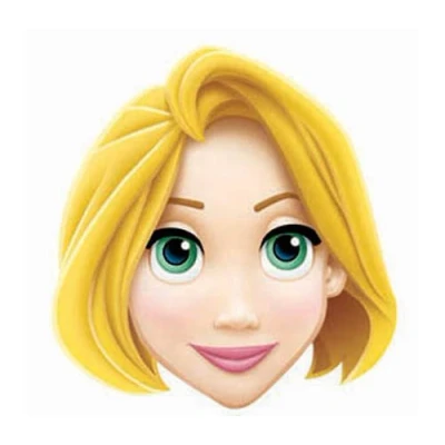Image of Star Cutouts Ltd SM70 Tangled Printed Card Mask of Rapunzel, Regular