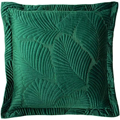 Image of Paoletti Palmeria Cushion Cover, Emerald, 60 x 60cm