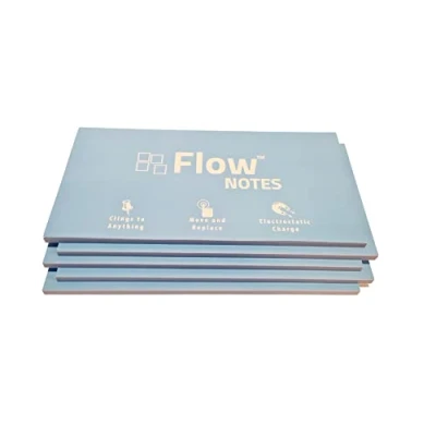 Image of Electrostatic Self Adhesive Presentation Cards Place it Everywhere: Stick to All Surfaces Without Glue Visualize Your Ideas (Blue, 10x20cm, 500 Sheets)