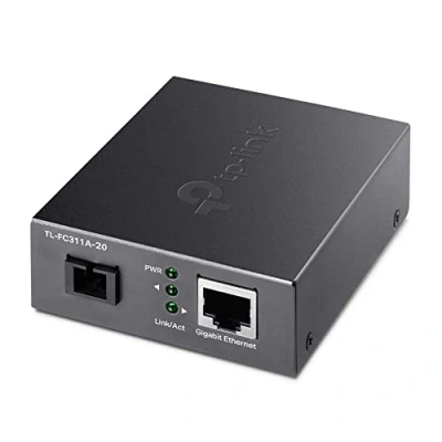 Image of TP Link Gigabit WDM Media Converter, Auto negotiation, Extends fiber distance up to 20 km (TL FC311A 20)