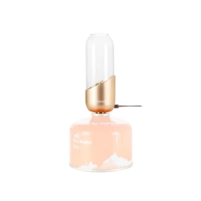Image of Fire Maple Orange Camping Gas Lantern Glass, Steel &amp; Aluminum Propane or Isobutane Fuel Adjustable Luminance Lighting and Lantern; NO Mantles Needed Gear Emergency Essential