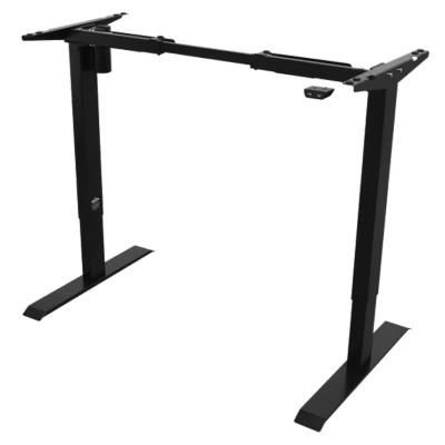 Image of Dellonda Single Motor Adjustable Desk Frame, 70kg Capacity, Black