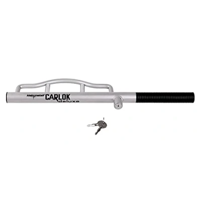 Image of Kleinmetall 60230700 Carlok Deluxe Car Anti Theft Steering Wheel Lock Barrier, Silver