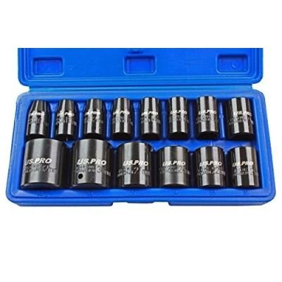 Image of Bergen 14pc 1/2&#039;&#039; DR Metric Shallow Impact Socket Set 10 32mm B1323