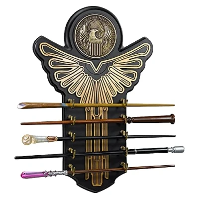 Image of The Noble Collection Fantastic Beasts Wand 5 Wizard Wands With 16.5in (42cm) Display Stand Officially Licensed Film Set Movie Props Gifts