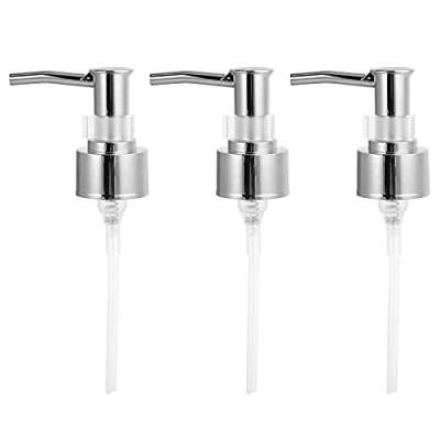 Image of Jenngaoo 3Pcs Soap Dispenser Pump, 5.7&#039;&#039; and Lotion Pumps Replacement for Shampoo, Conditioner, Lotion, Body Wash, Hand Soap(Silver)