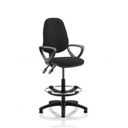 Image of Eclipse Plus II Lever Task Operator Chair Black With Loop Arms