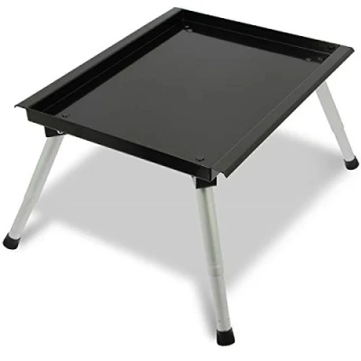 Image of NGT LARGE CARP FISHING TACKLE GREEN ADJUSTABLE ANTI ROLL LIP BIVVY TABLE