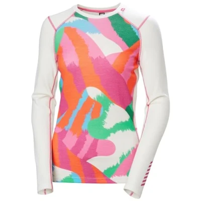Image of Helly Hansen W Lifa Merino Midweight Graphics Crew Thermal Shirt