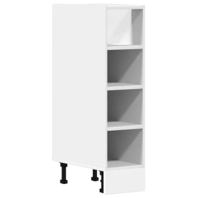 Image of vidaXL Engineered Wood Bottom Cabinet White 20x44.5x81.5 cm, Storage Cupboard for Kitchen/Dining