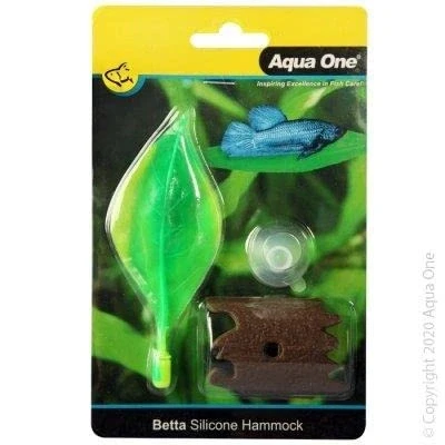 Image of Aqua One Silicone Betta Leaf Hammock with Bark