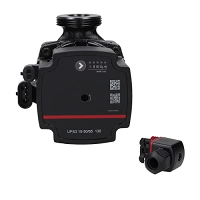Image of Domestic Heating Circulating Pump Compatible with Grundfos UPS3 15 50/65 130 99199622 (S/S UPS &amp; UPS2 98334549) Genuine Part Hanicks